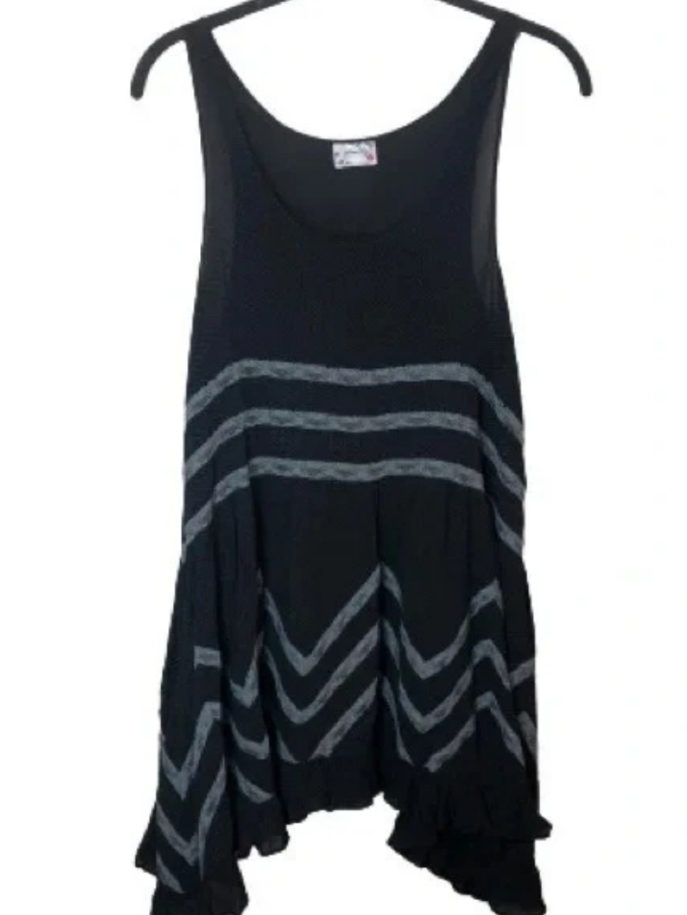 M • Intimately Free People • Voile and Lace Polka Dot Trapeze Slip - Picture 2 of 9
